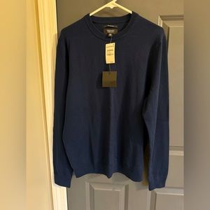 Nordstrom Men’s Shop 100% Merino Wool sweater, in color “Navy Peacoat”.